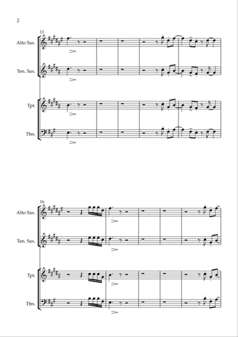 Natty Dread Tenor Saxophone scores gallery preview page 2
