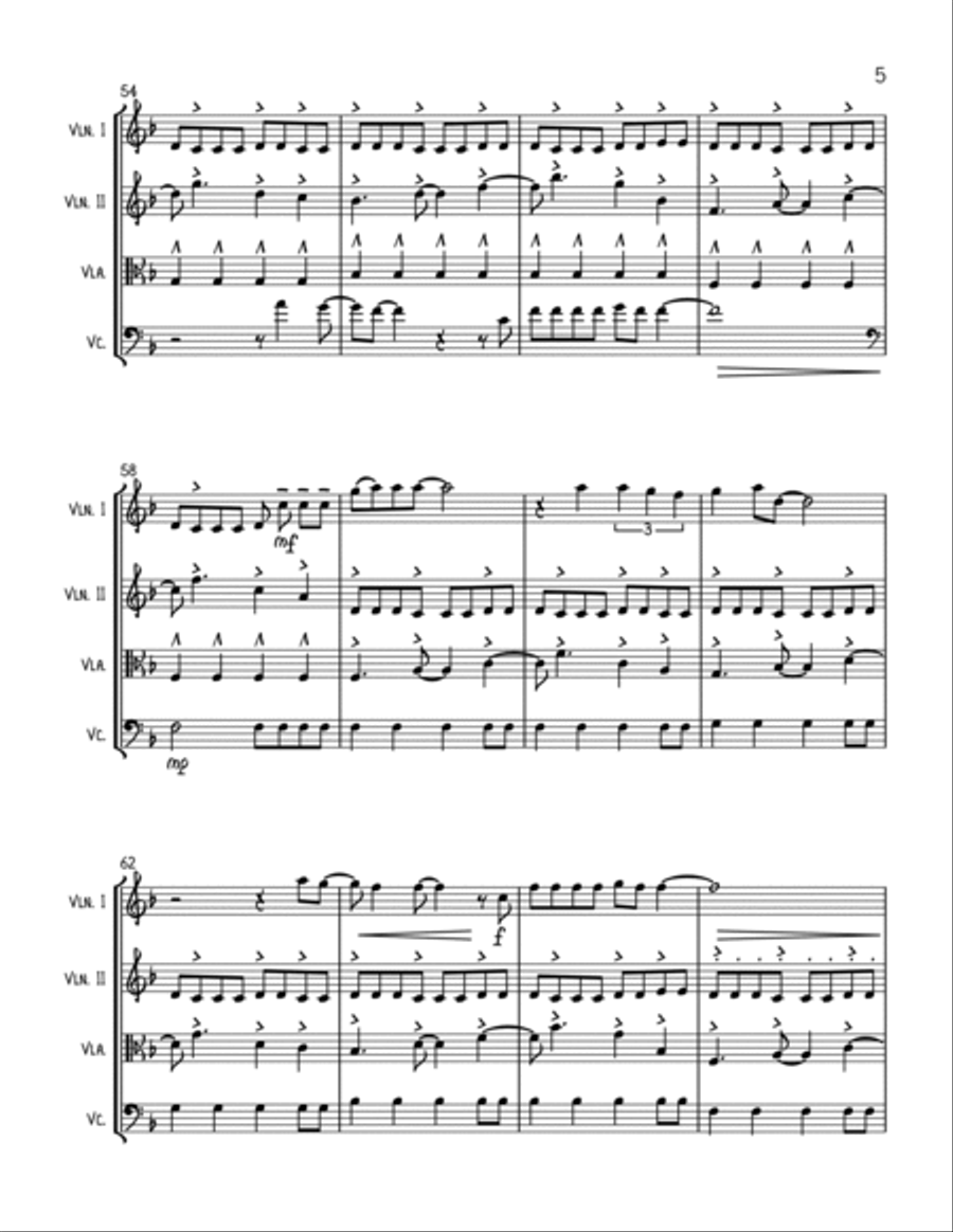 Marry You String Quartet scores gallery preview page 5