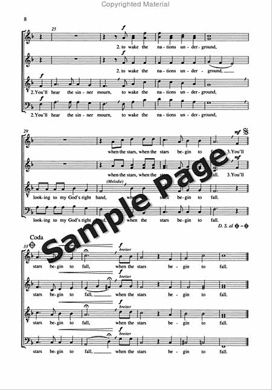 Spirituals And Gospels,4 Ch.sc 4-Part scores gallery preview page 9