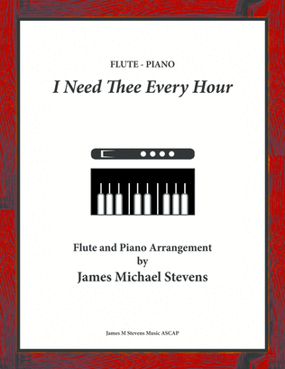 Book cover for I Need Thee Every Hour - Sacred Flute & Piano
