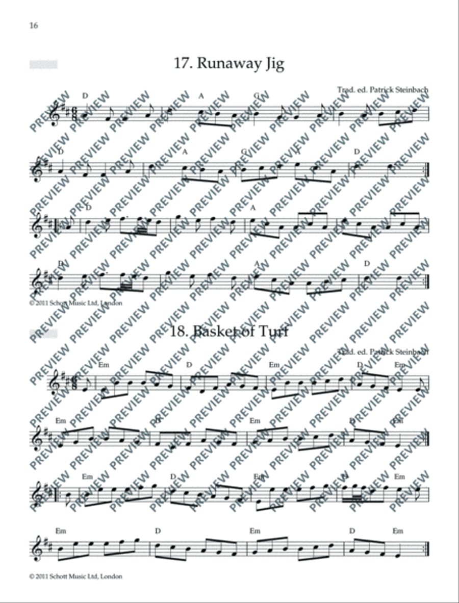 Irish Folk Tunes for Flute Flute scores gallery preview page 17
