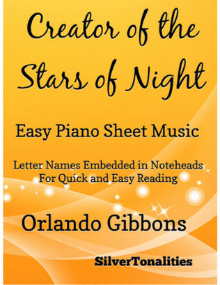 Creator of the Stars of Night Easy Piano Sheet Music
