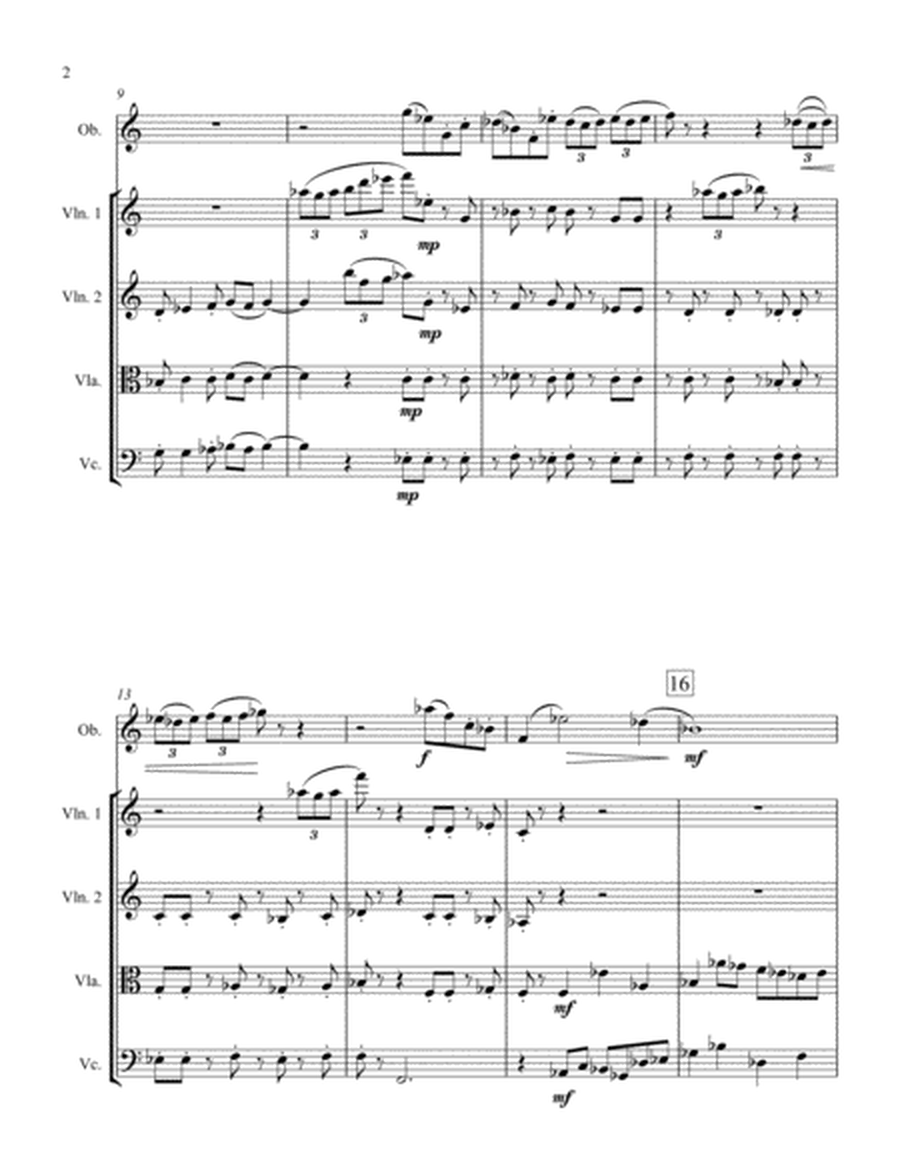 Concertino for Oboe and String Quartet image number null