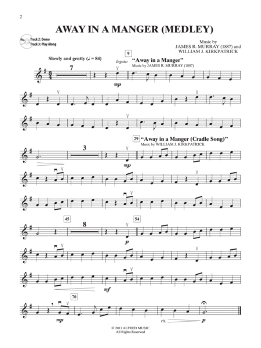 Easy Christmas Carols Instrumental Solos for Strings String Orchestra scores gallery preview page 9