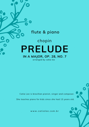Prelude in A Major - Op 28, n 7 - Chopin for Flute and piano in F major