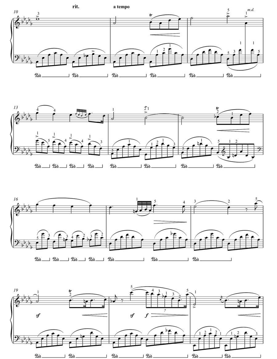 Fantasie Impromptu Op. 66 (Largo) Piano Solo scores gallery preview page 2