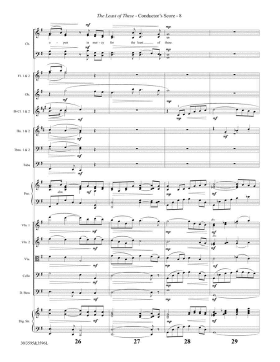 The Least of These - Orchestral Score and CD with Printable Parts