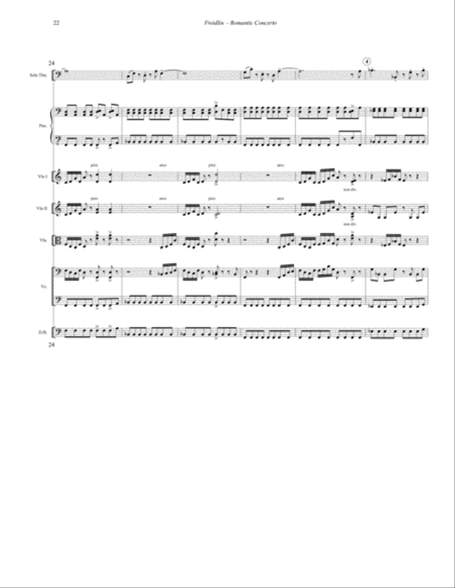 Romantic Concerto for Trombone and Orchestra Piano Accompaniment scores gallery preview page 8