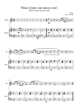 Three Craws (sat upon a wa') - Flute and Piano (Score and Parts)