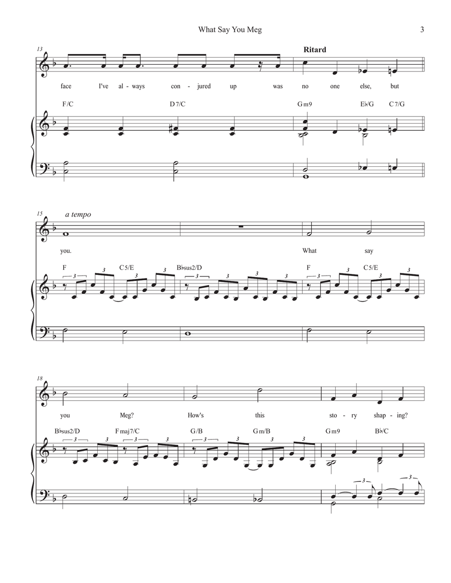 What Say You Meg? Piano, Vocal scores gallery preview page 3