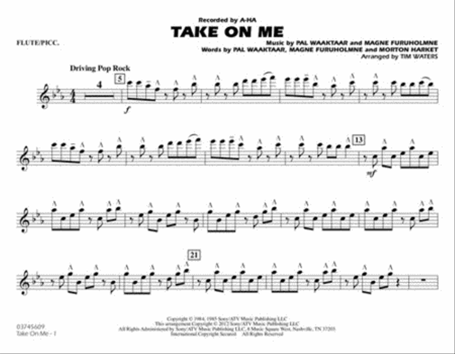 Take on Me Marching Band scores gallery preview page 3