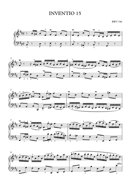 Inventio in B minor BWV 786