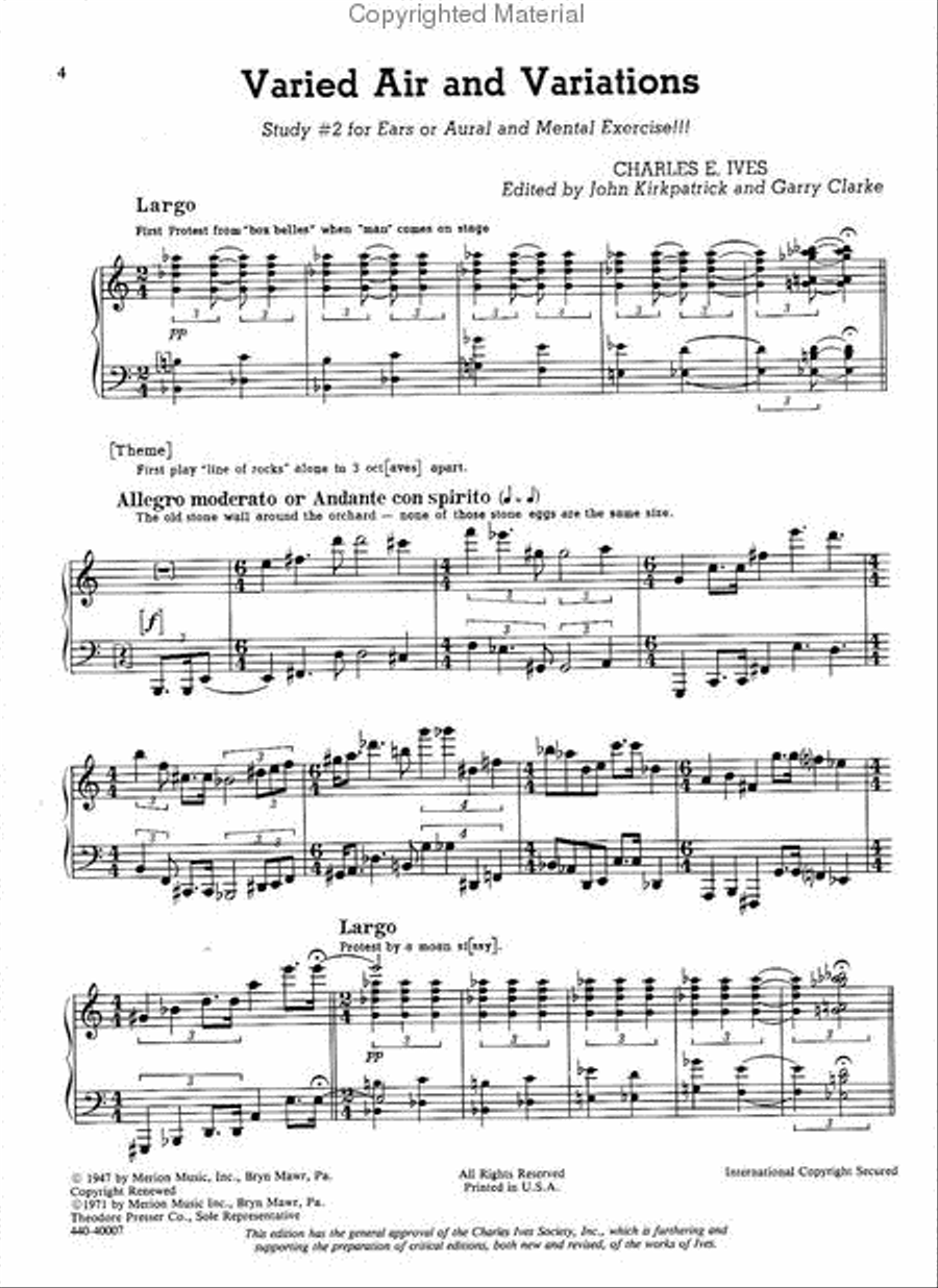 Five Piano Pieces