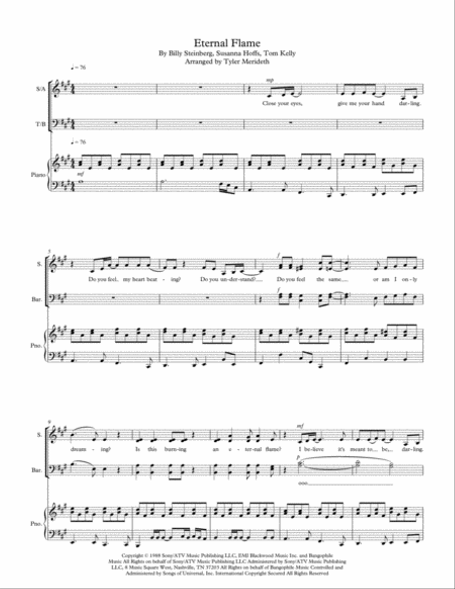 Eternal Flame Eternal Flame 4-Part scores gallery preview page 2