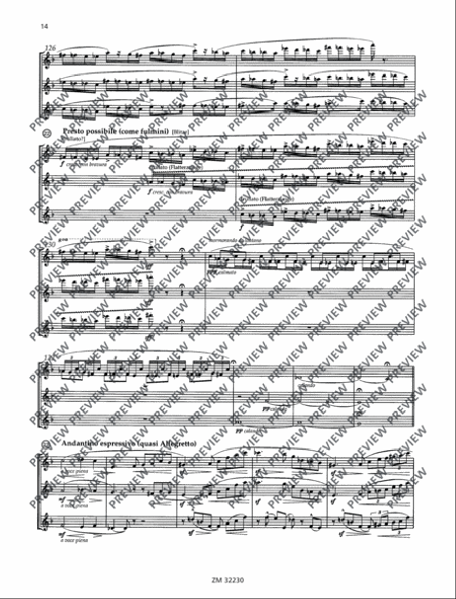 I tre virtuosi Flute Trio scores gallery preview page 15