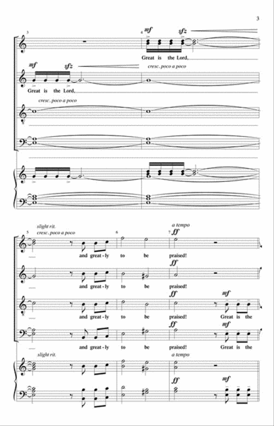 Great Is the Lord A Cappella scores gallery preview page 3