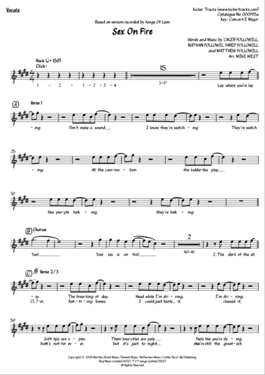 Sex On Fire Piano scores gallery preview page 2