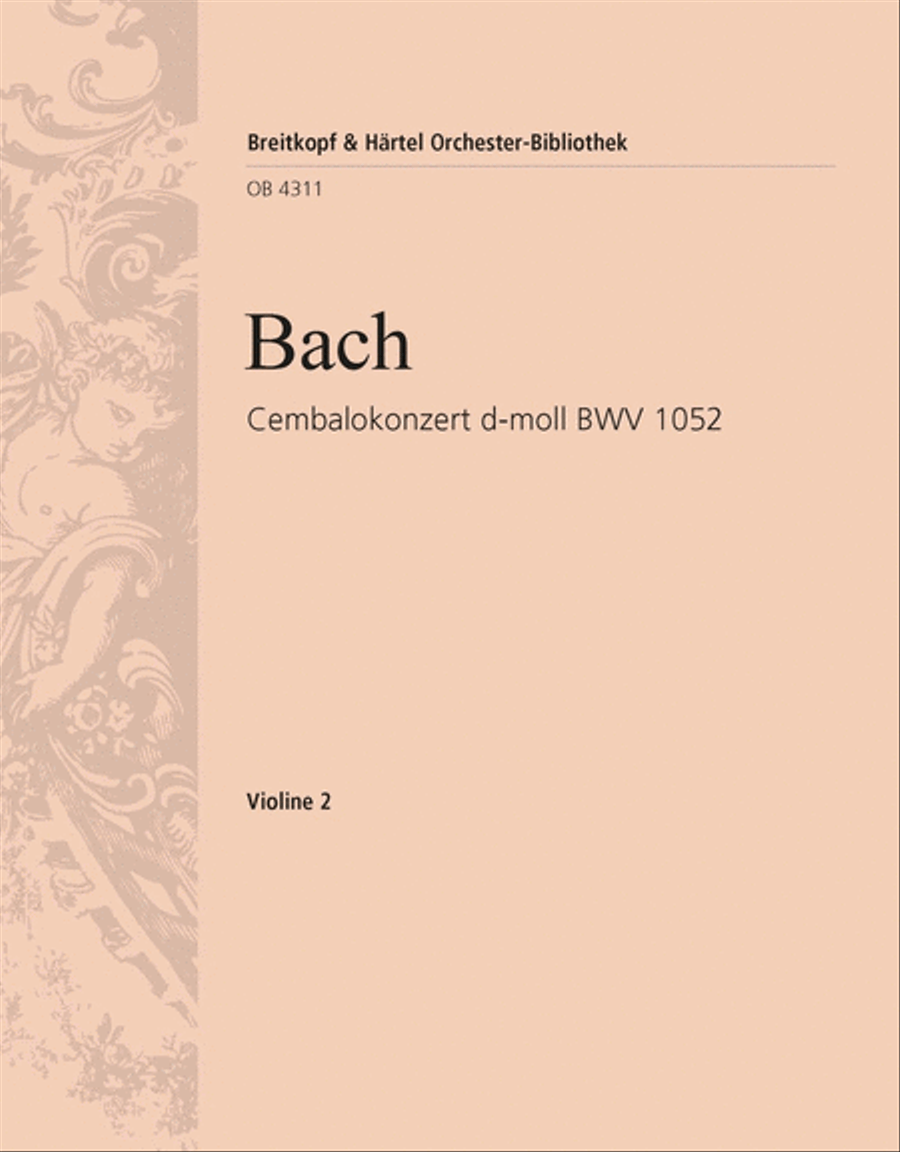 Harpsichord Concerto in D minor BWV 1052 Orchestra scores gallery preview page 1