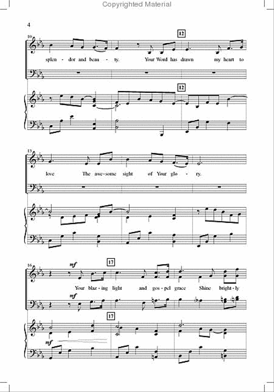O God, My Joy 4-Part scores gallery preview page 3