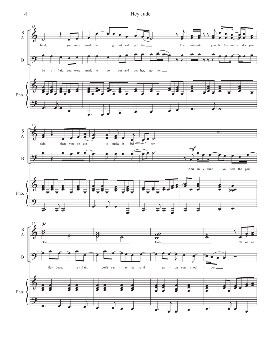 Hey Jude 3-Part scores gallery preview page 4