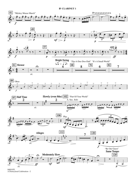 A Disneyland Celebration - Bb Clarinet 1