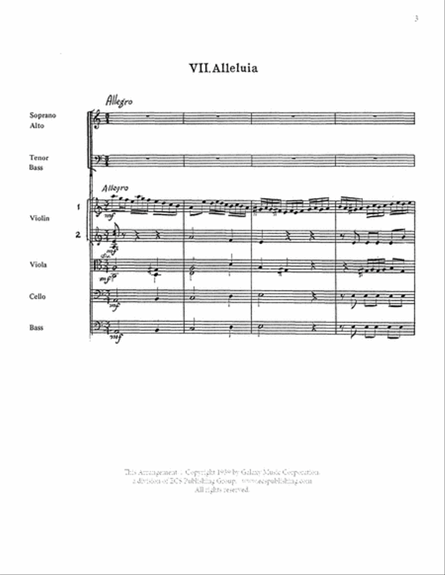 Alleluia from For Us a Child is Born (String Orchestra Set) Choir scores gallery preview page 2