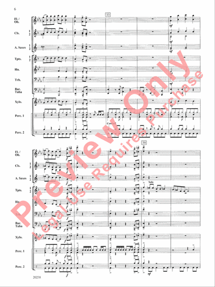 Fiesta Blues Concert Band scores gallery preview page 7