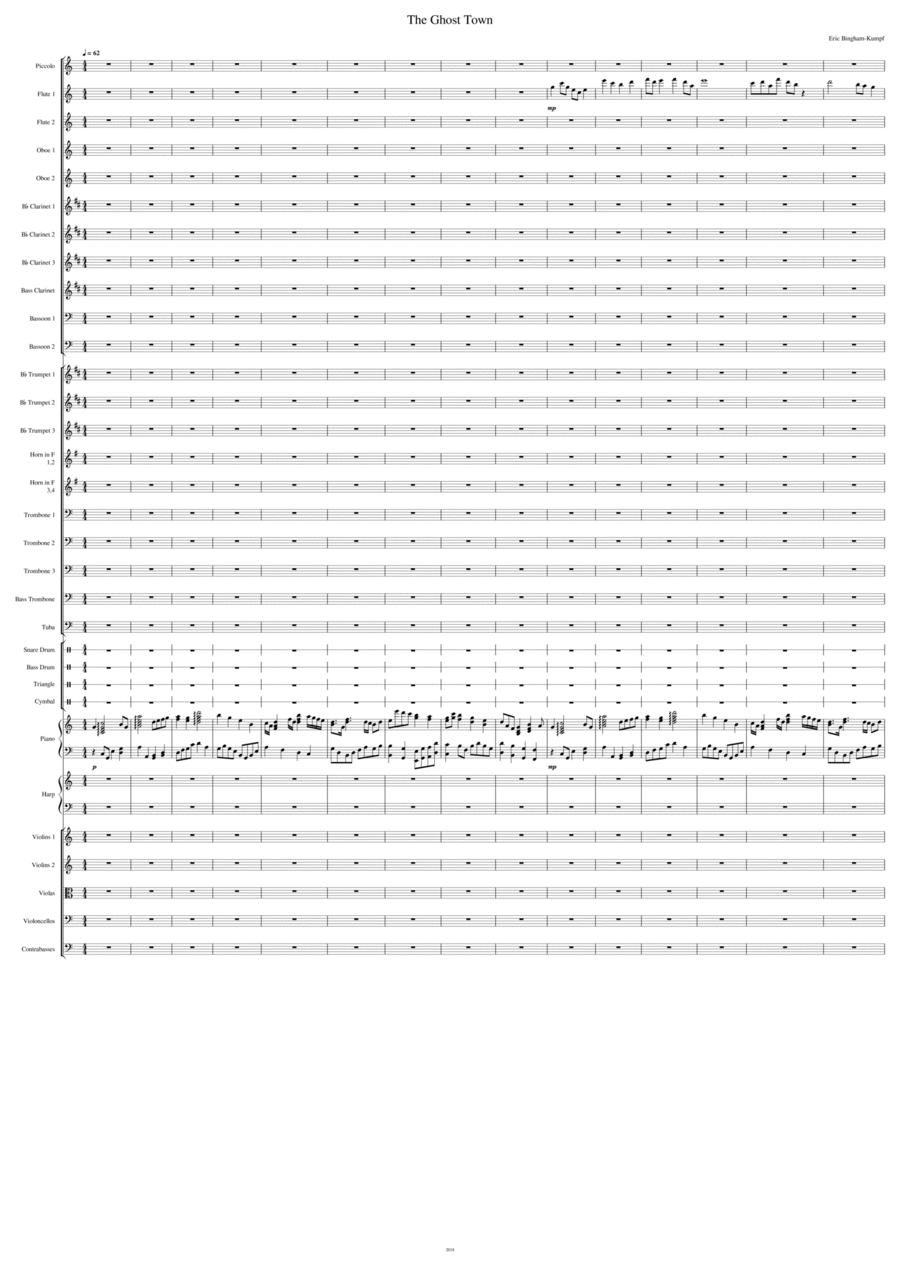 The Ghost Town Full Orchestra scores gallery preview page 1
