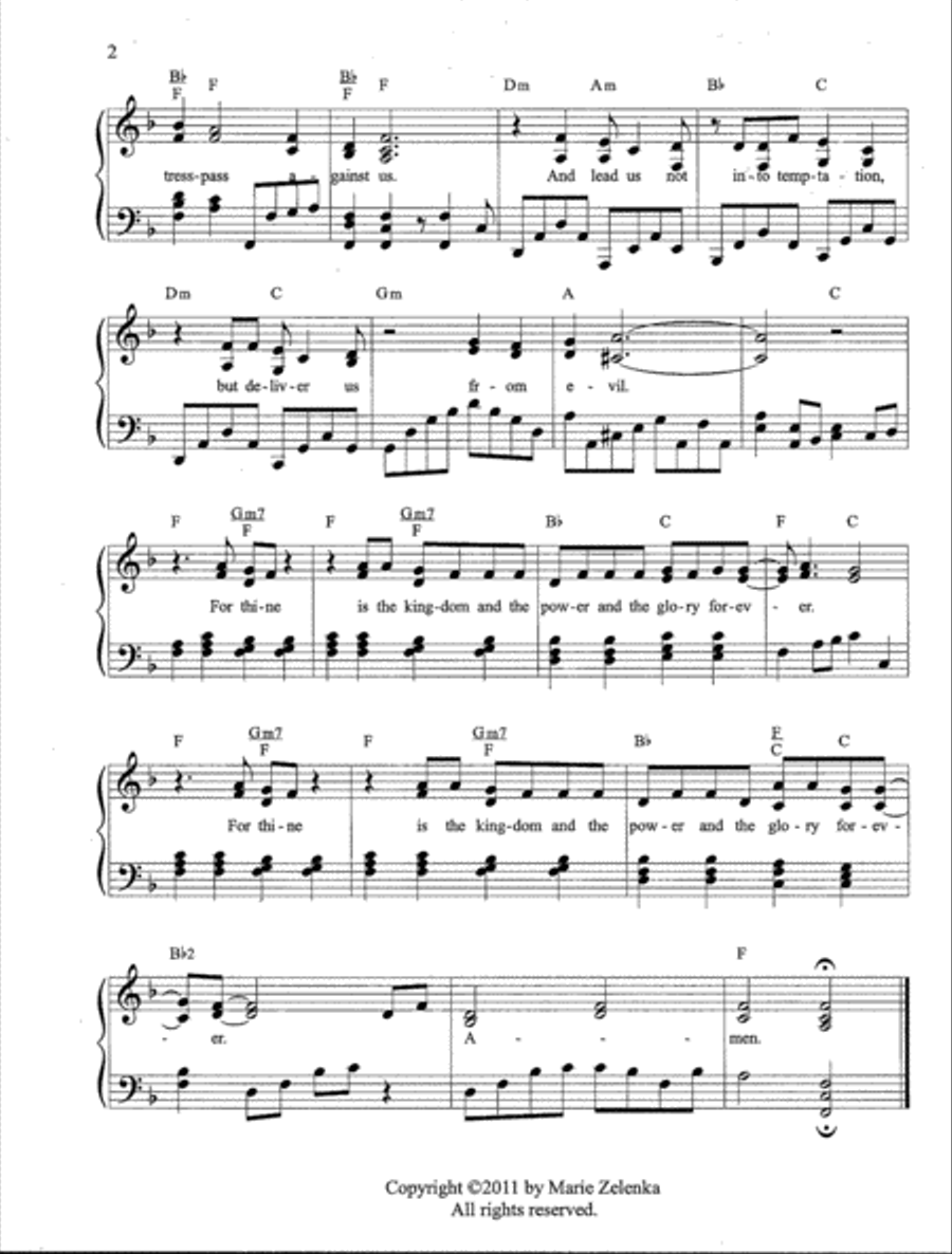 The Lord's Prayer - 3 piece set Voice scores gallery preview page 3