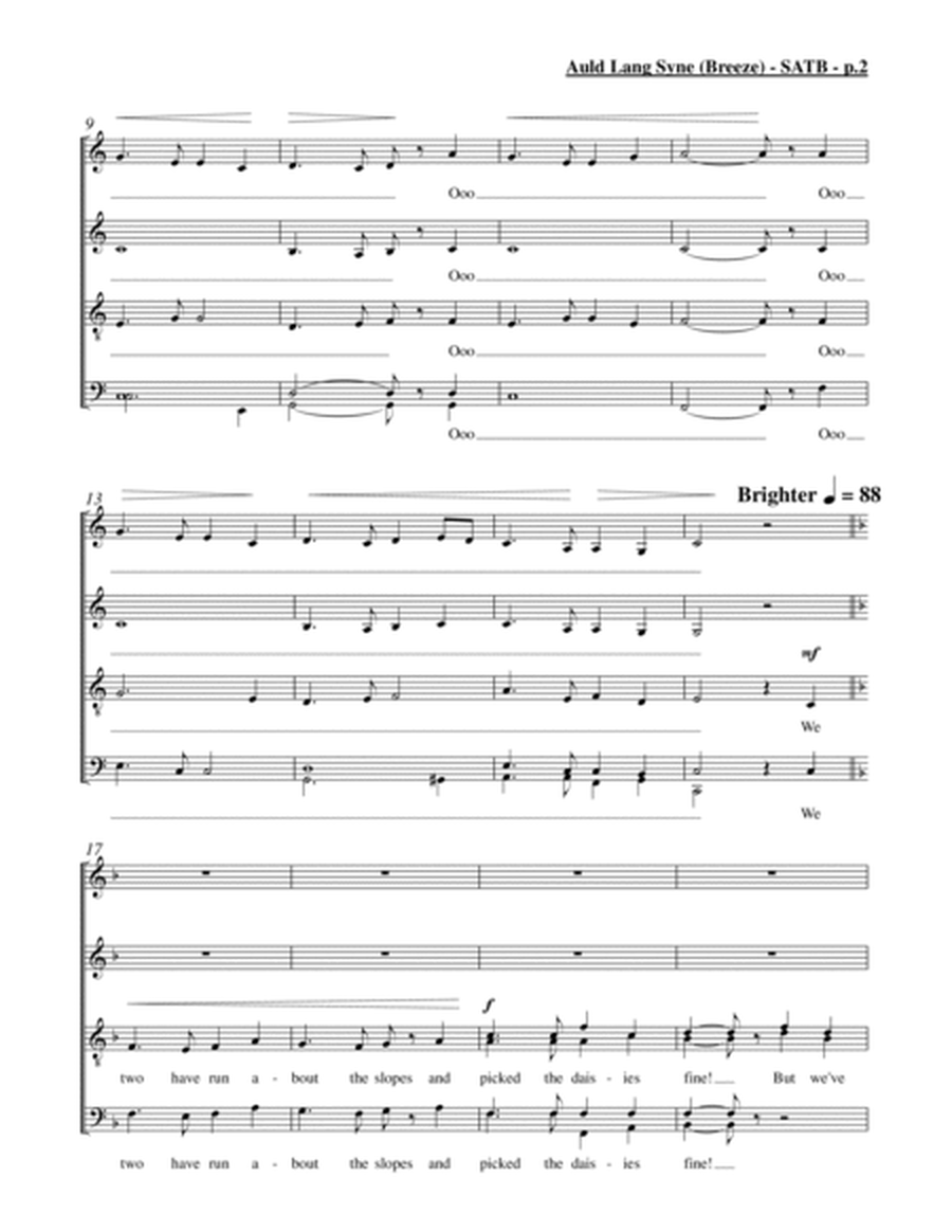 Auld Lang Syne (SATB) image number null
