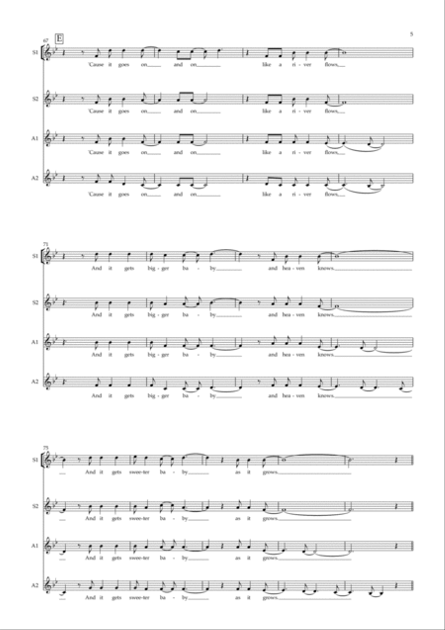 River Deep - Mountain High SSA scores gallery preview page 5