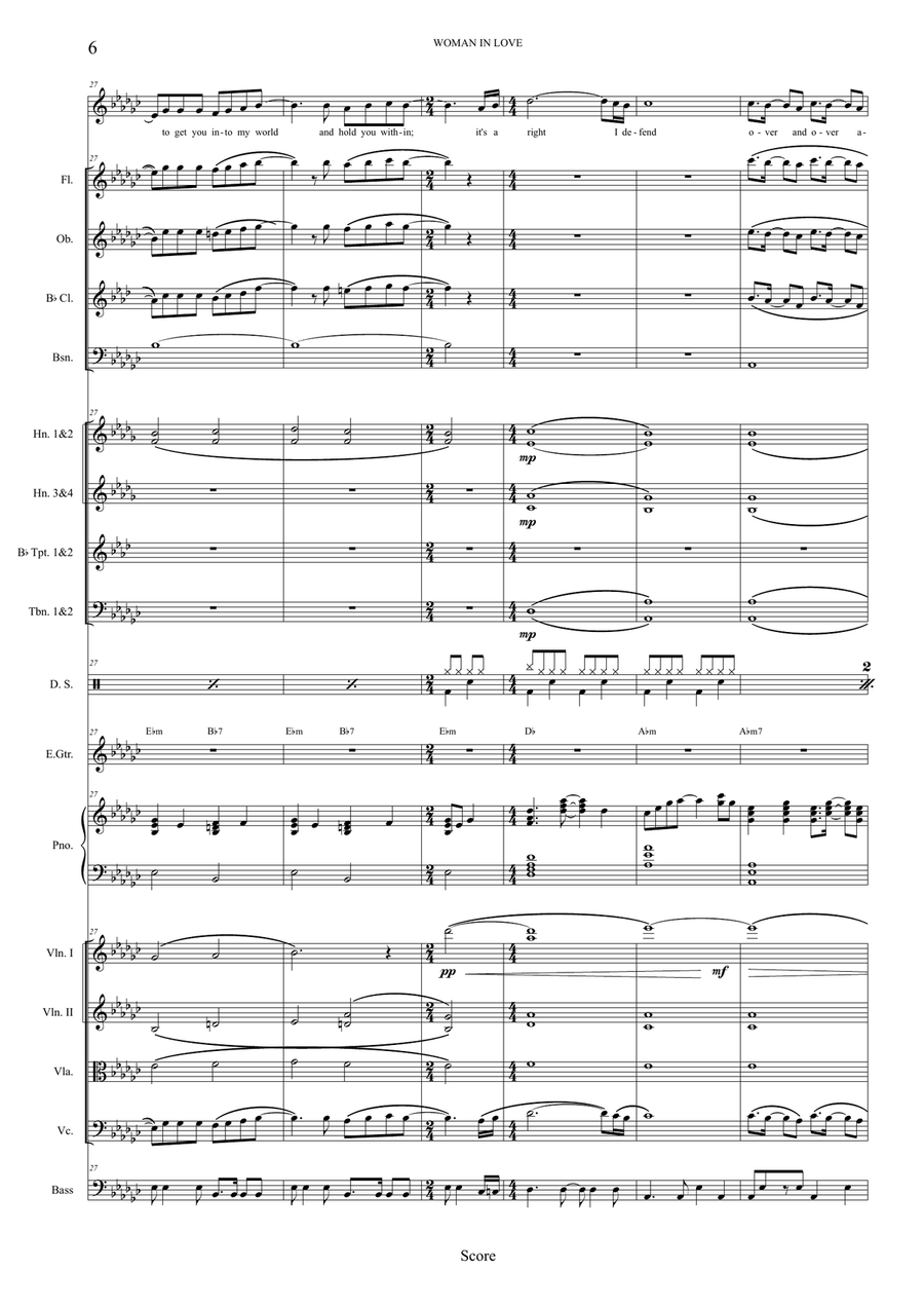 Woman In Love Full Orchestra scores gallery preview page 6