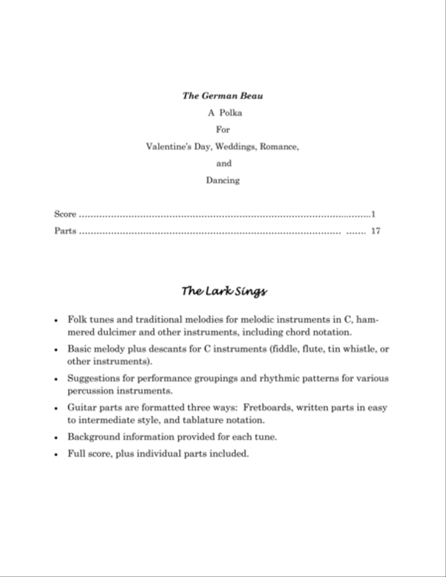 The German Beau: A Country Dance Large Ensemble scores gallery preview page 2