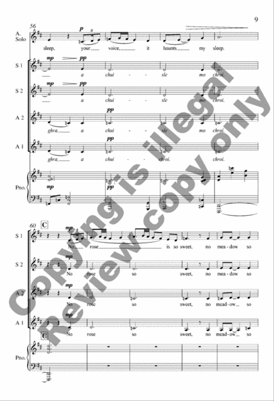 O Pulse of My Heart (A Chuisle Mo Chroí) SSAA scores gallery preview page 9