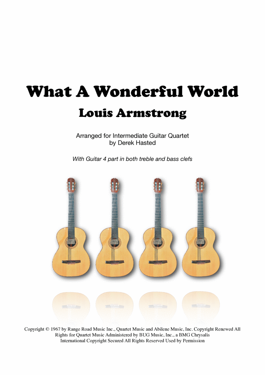 What A Wonderful World Guitar Ensemble scores gallery preview page 1