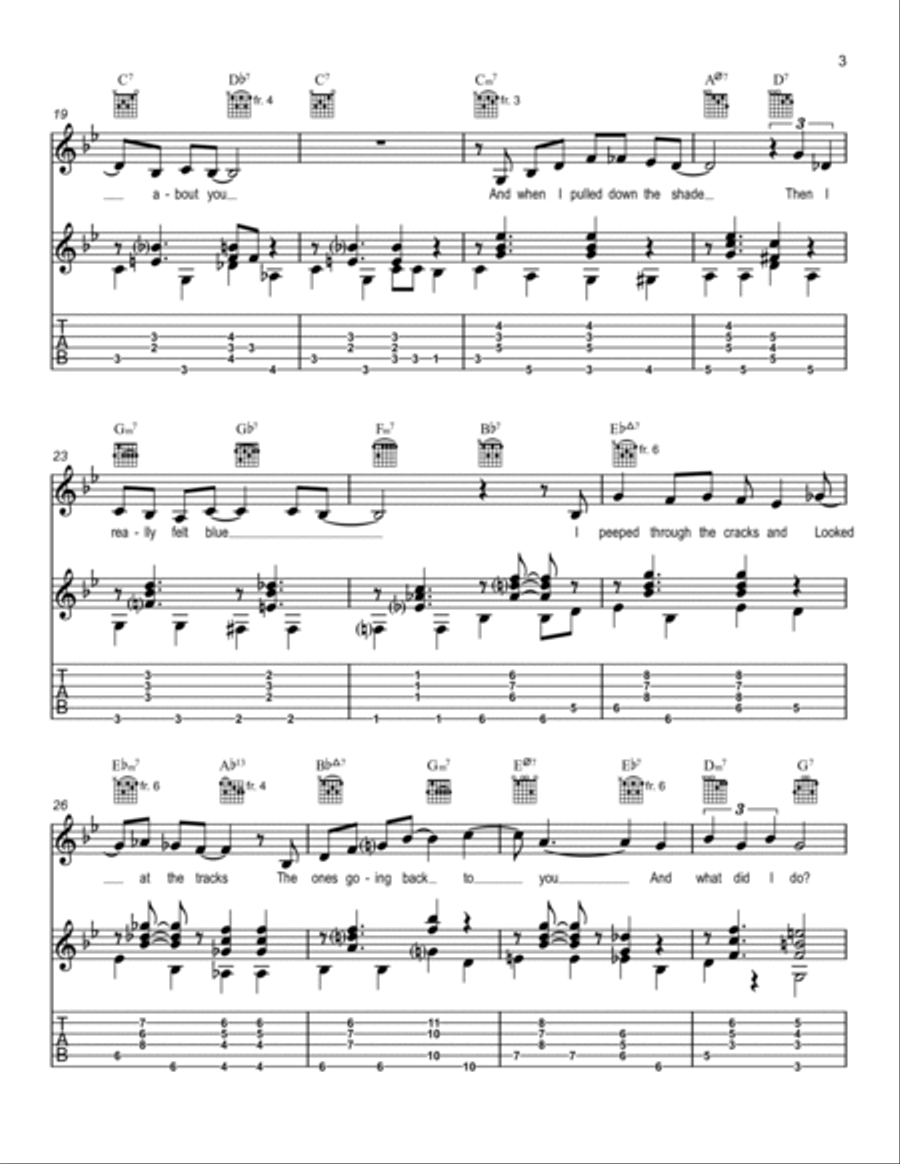 I Thought About You Electric Guitar scores gallery preview page 3