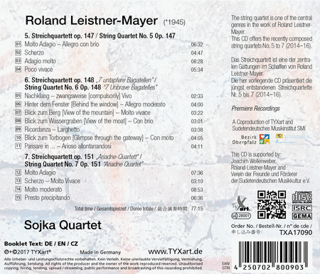 Leistner-Mayer, Roland: String Quartet Nos. 5-7