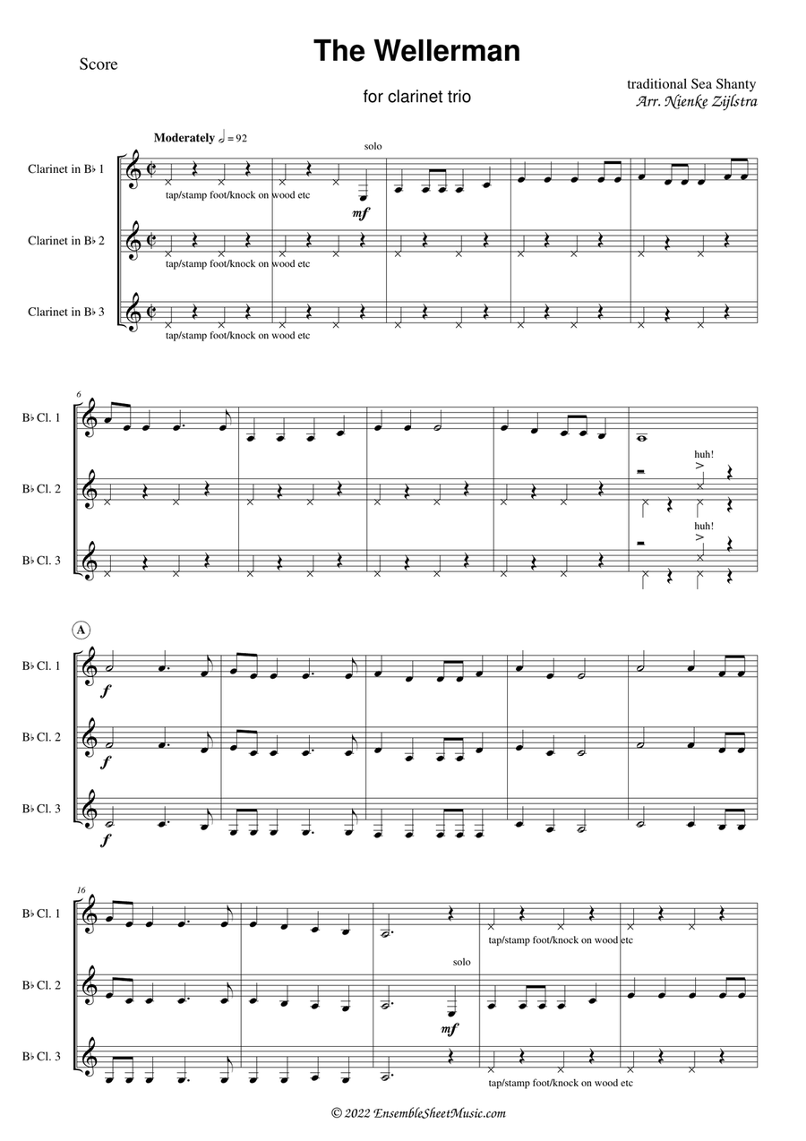 The Wellerman The Wellerman Clarinet Trio scores gallery preview page 1