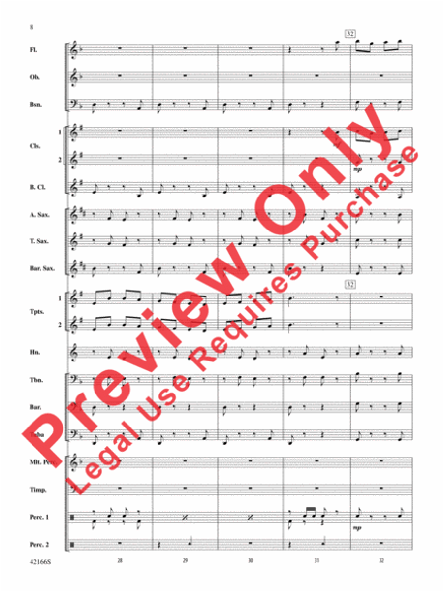 A Merrie Olde Christmas Concert Band scores gallery preview page 8