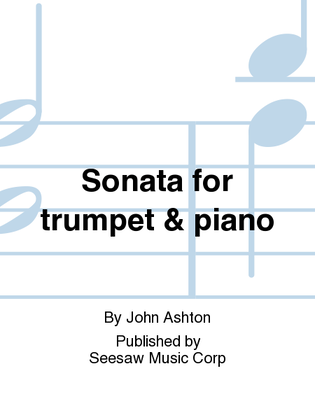 Book cover for Sonata for trumpet & piano