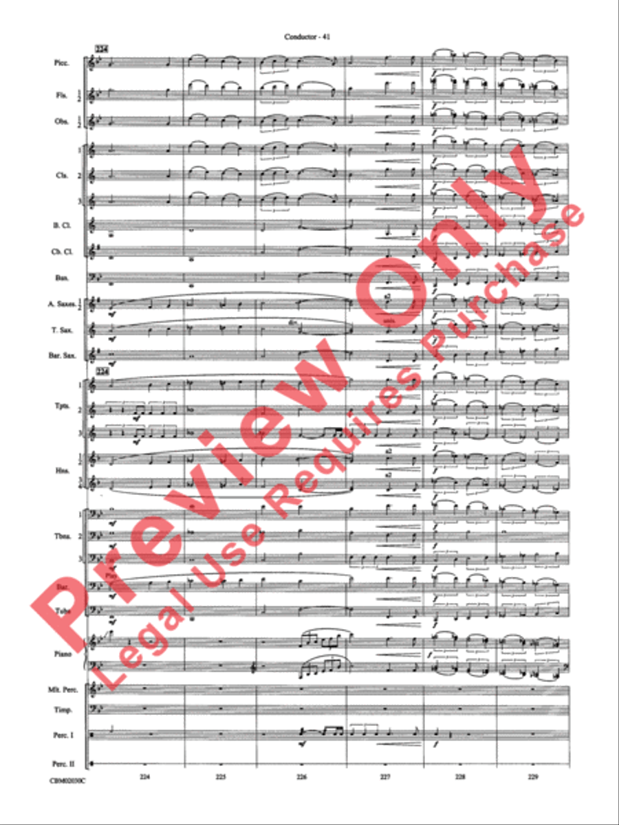 John Williams: Fantasy of Flight (Medley) Concert Band scores gallery preview page 44