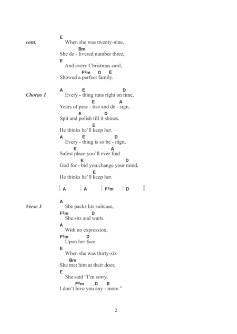 He Thinks He'll Keep Her He Thinks He'll Keep Her Acoustic Guitar scores gallery preview page 2