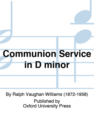 Book cover for Communion Service in D minor