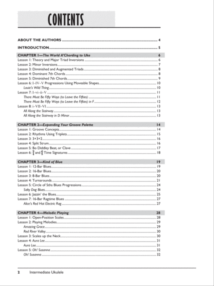 The Complete Ukulele Method -- Intermediate Ukulele Ukulele scores gallery preview page 2