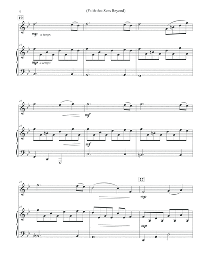 Faith that Sees Beyond - Violin & Piano Violin Solo scores gallery preview page 4