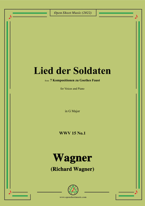 Book cover for R. Wagner-Lied der Soldaten,in G Major,WWV 15 No.1