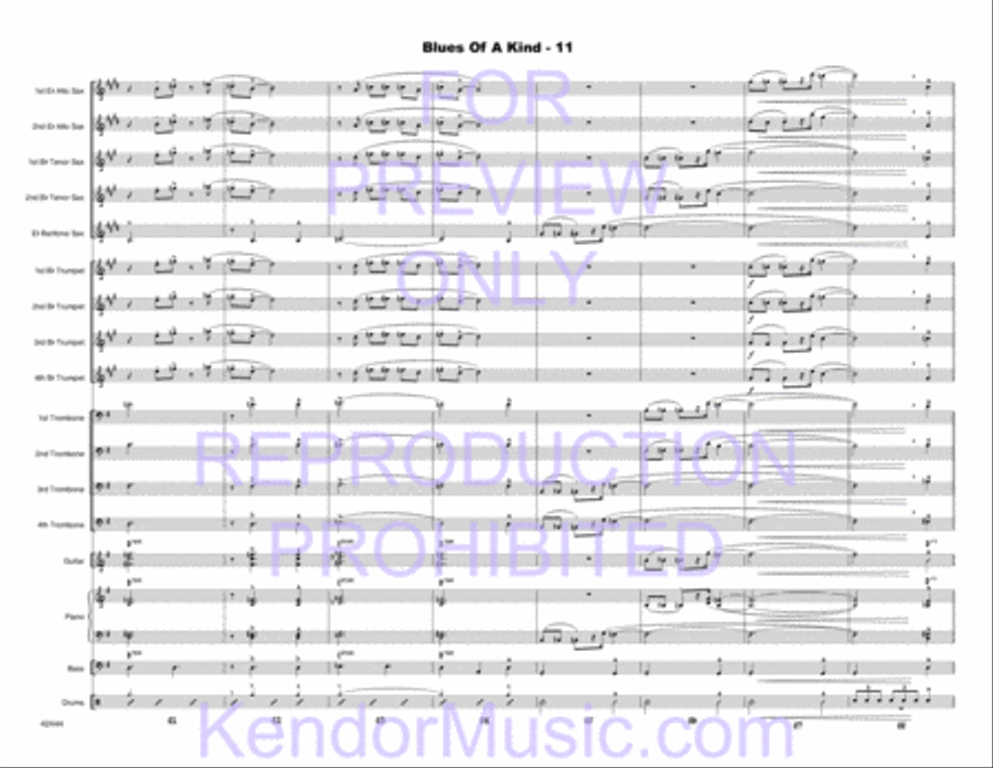 Blues Of A Kind (Full Score) Jazz Ensemble scores gallery preview page 13