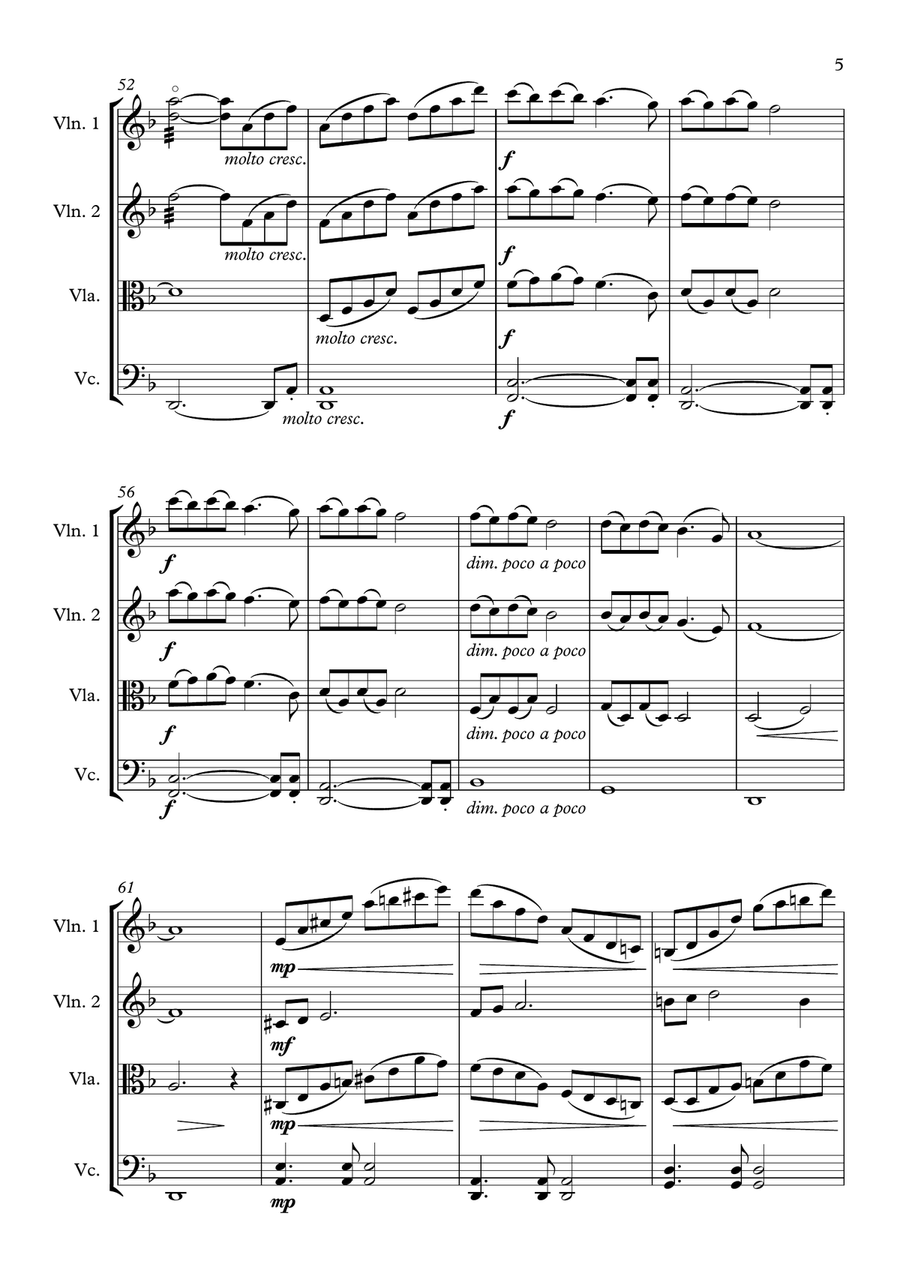 Walking In The Air String Quartet scores gallery preview page 5