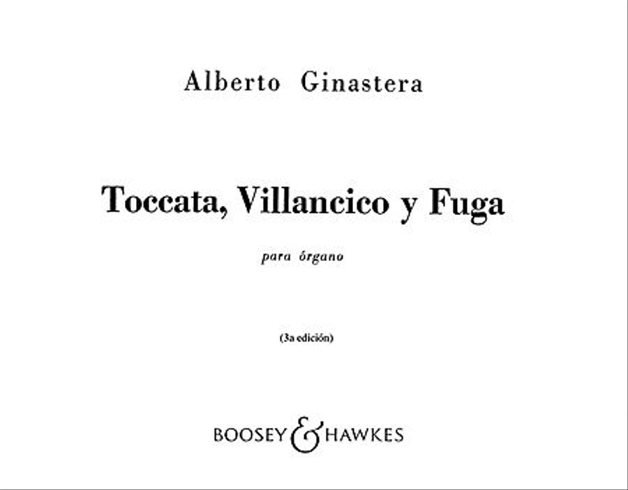Toccata, Villancico y Fuga Organ scores gallery preview page 1