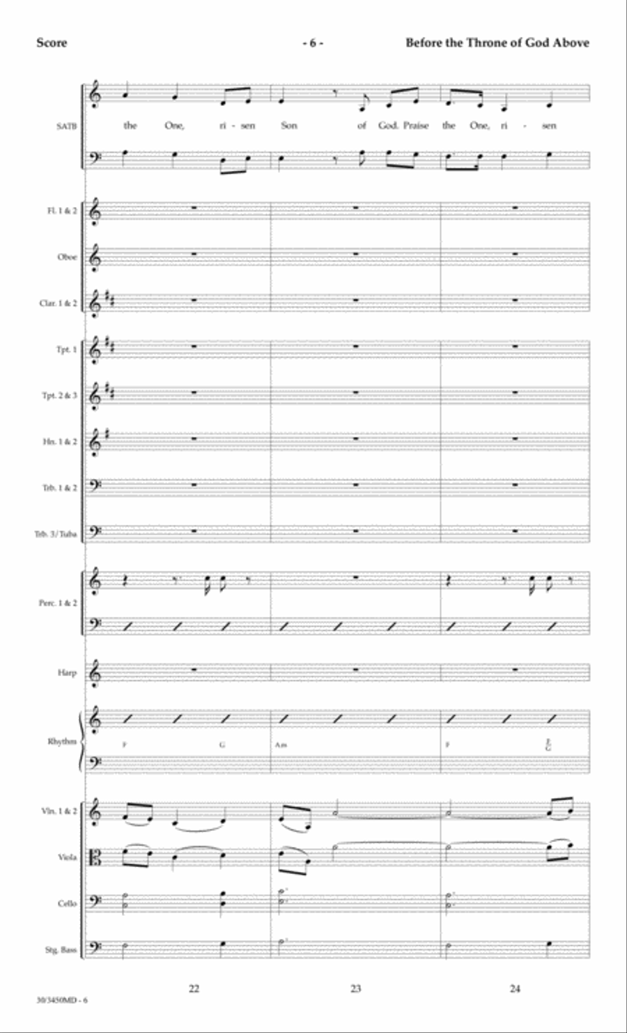 Before the Throne of God Above - Orchestral Score and Parts Choir scores gallery preview page 9